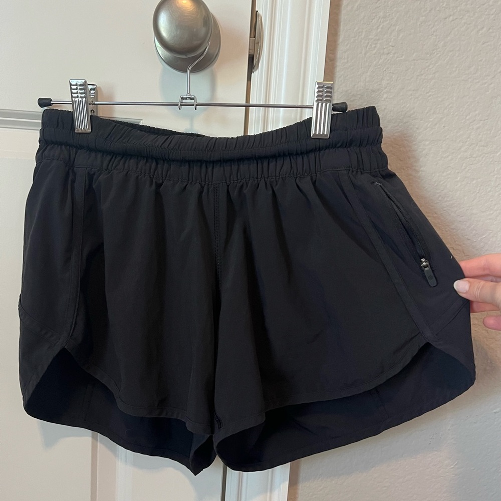 Black Lululemon track shorts